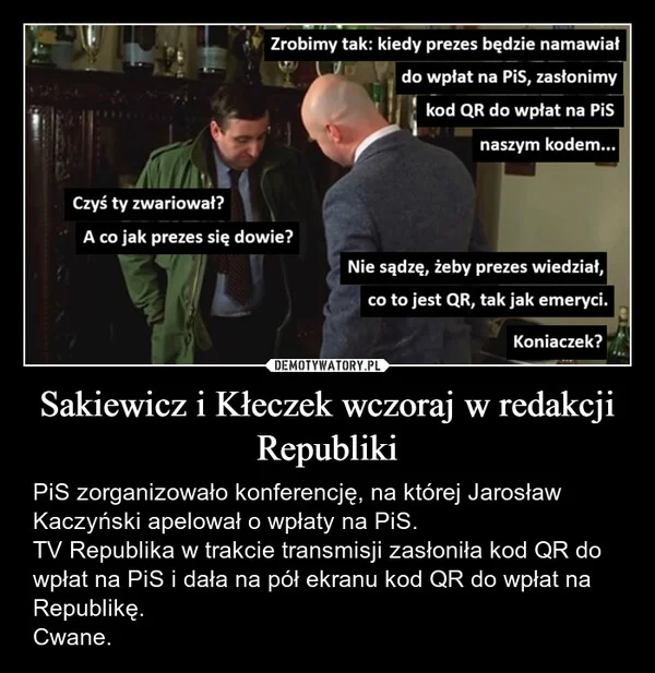 
    Sakiewicz i Kłeczek wczoraj w redakcji Republiki