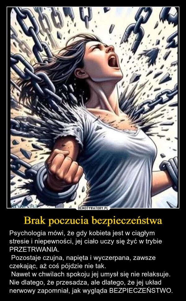 
    Brak poczucia bezpieczeństwa
