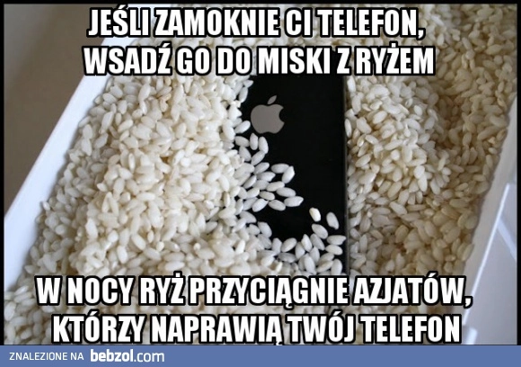 Sposób na zamoczony telefon