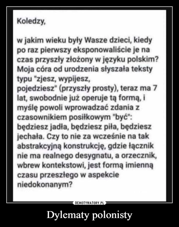 
    Dylematy polonisty