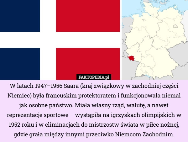 
    W latach 1947–1956 Saara (kraj związkowy w zachodniej części Niemiec) była...