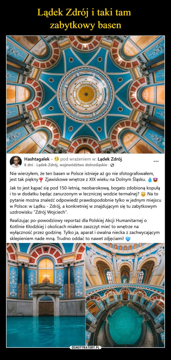 
    Lądek Zdrój i taki tam zabytkowy basen