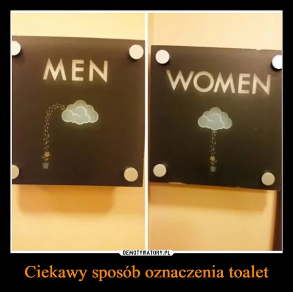 
    Ciekawy sposób oznaczenia toalet