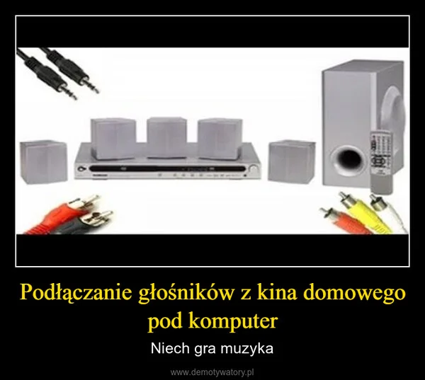 Podłączanie głośników z kina domowego pod komputer