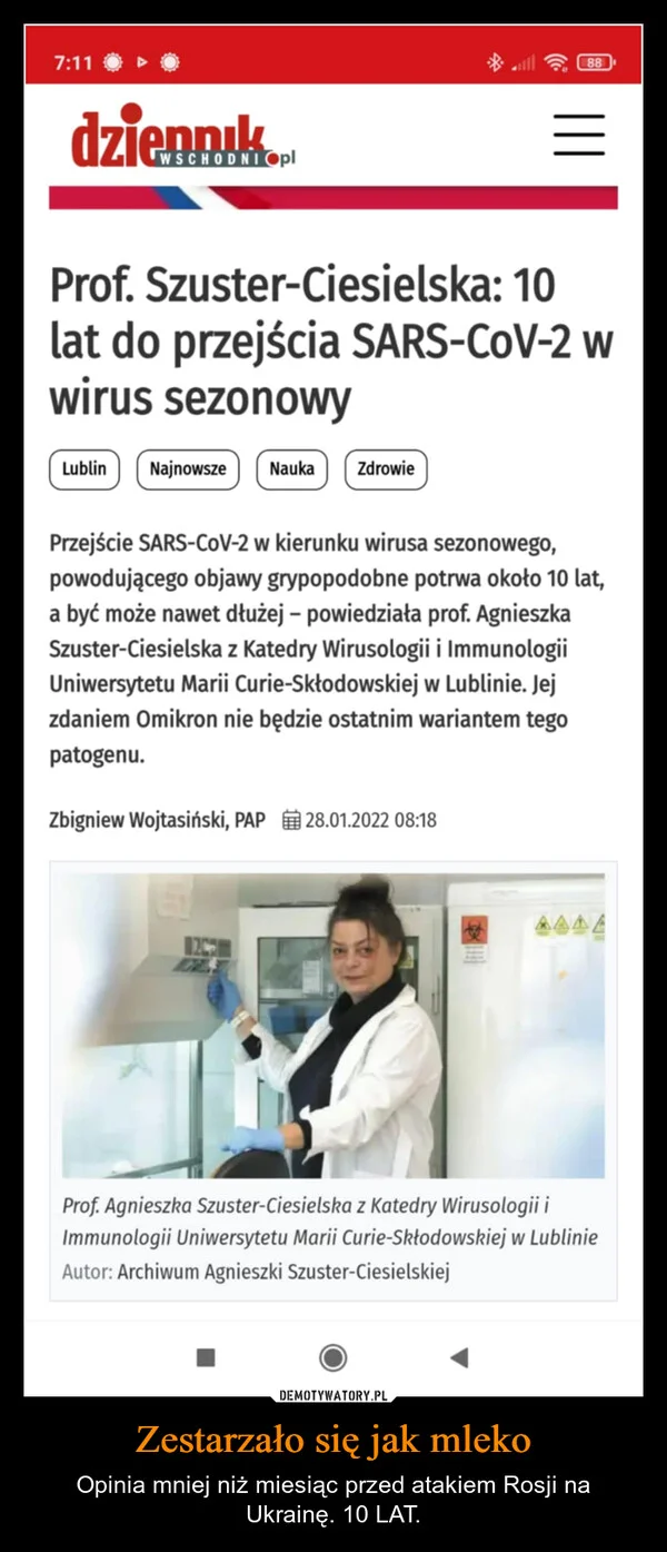 
    Zestarzało się jak mleko