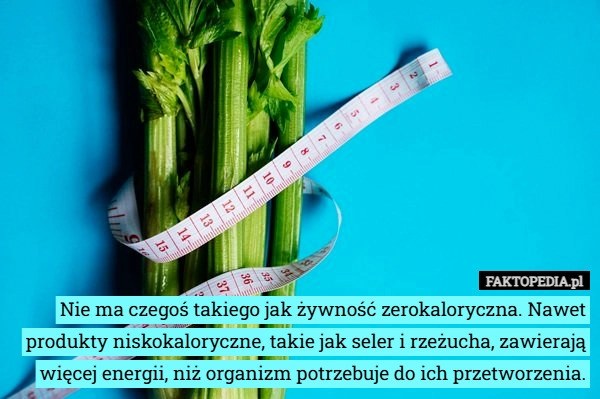
    Nie ma czegoś takiego jak żywność zerokaloryczna. Nawet produkty niskokaloryczne,