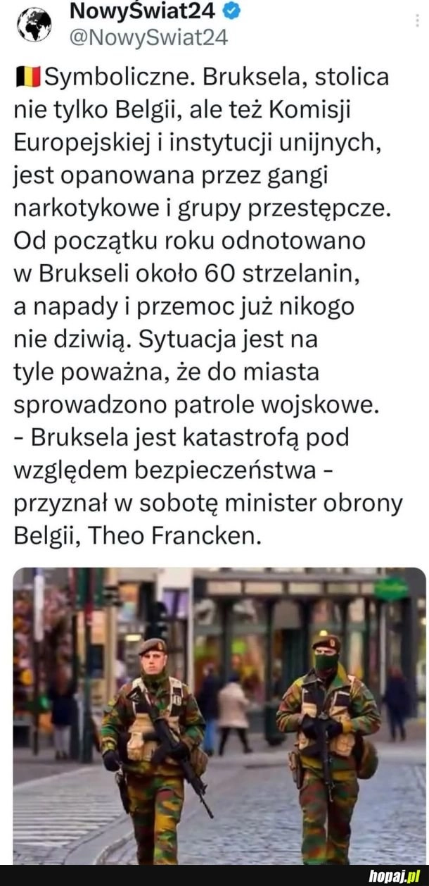 Tymczasem w postępowej Belgii