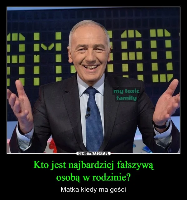 
    Kto jest najbardziej fałszywą osobą w rodzinie?