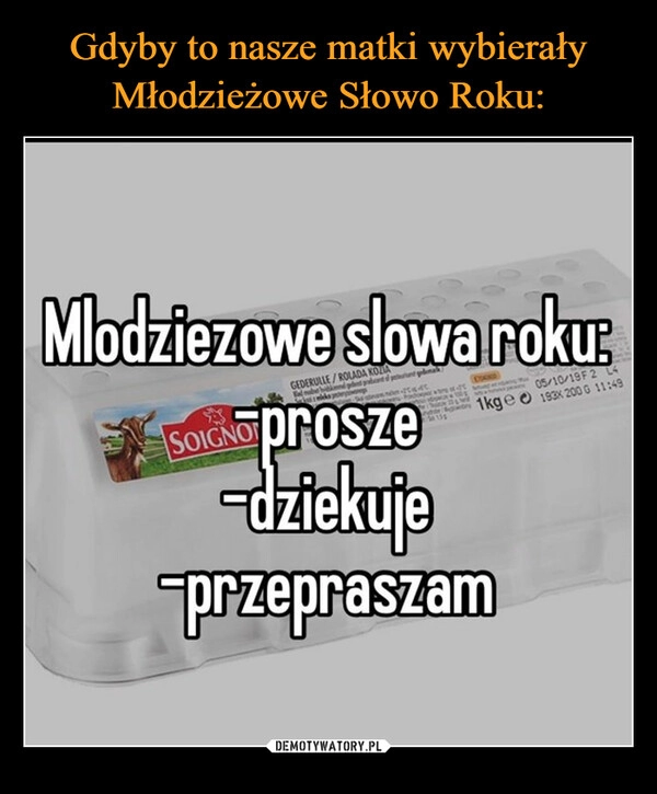 
    
Gdyby to nasze matki wybierały Młodzieżowe Słowo Roku: 
