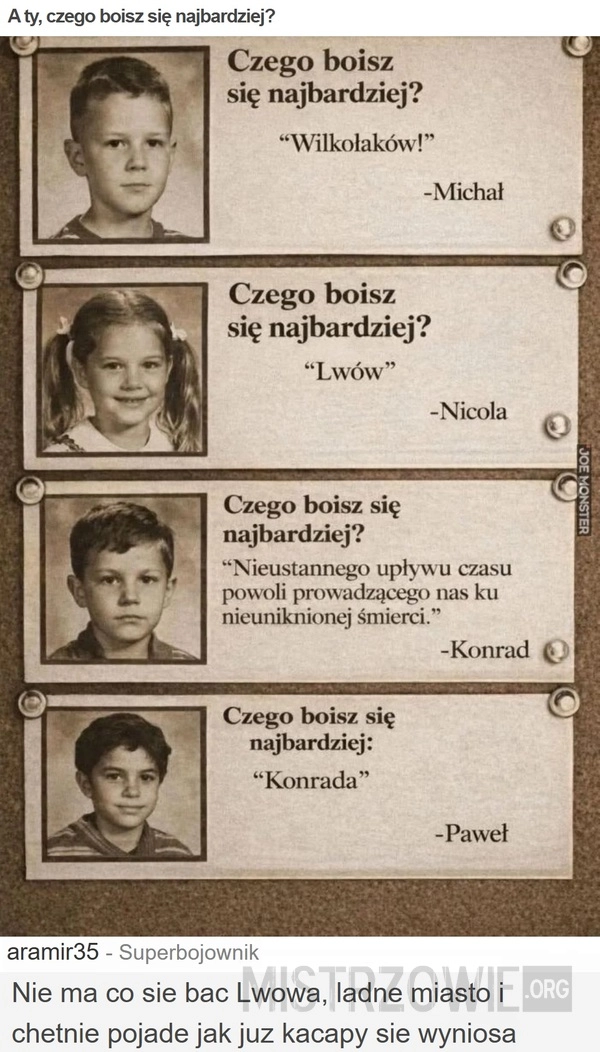 A ty, czego boisz się najbardziej?