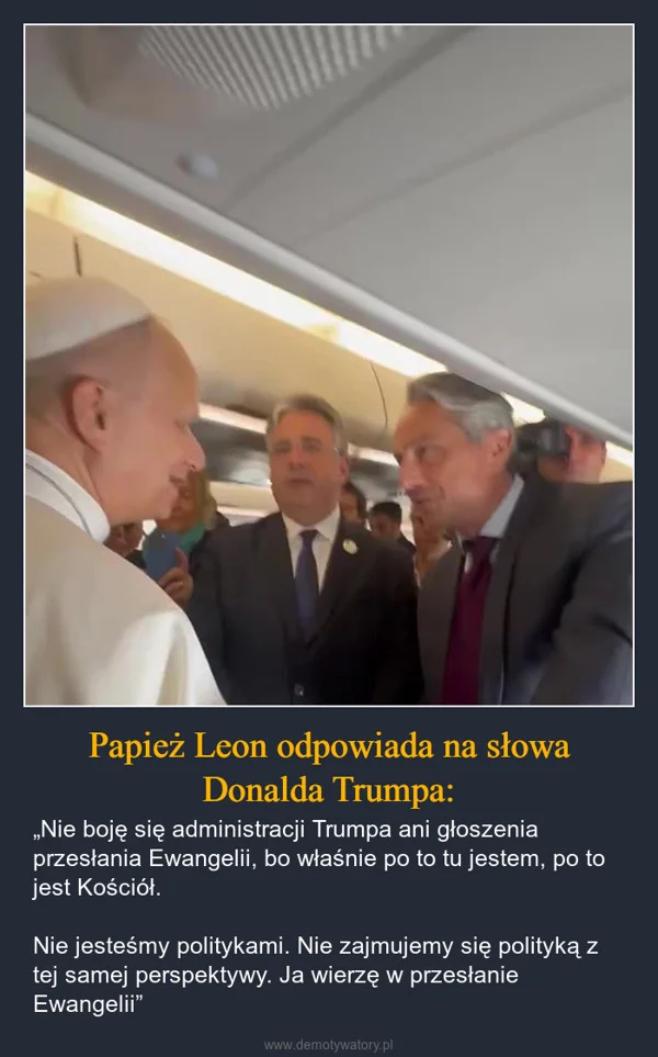 Papież Leon odpowiada na słowa Donalda Trumpa: