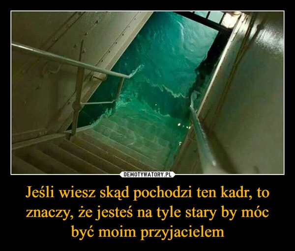 
    Jeśli wiesz skąd pochodzi ten kadr, to znaczy, że jesteś na tyle stary by móc być moim przyjacielem