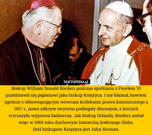 
    Biskup William Donald Borders podczas spotkania z Pawłem VI przedstawił