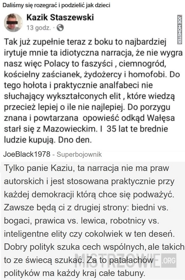 
    Daliśmy się rozegrać i podzielić jak dzieci