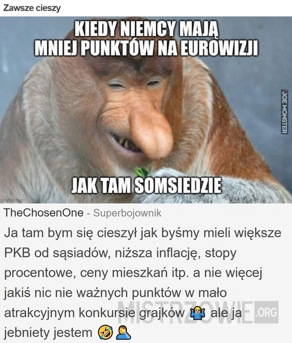 
    Zawsze cieszy