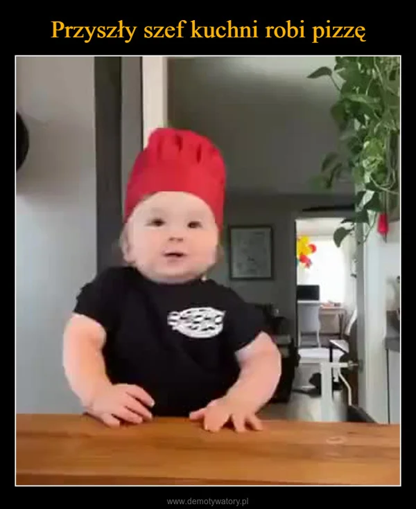 
    Przyszły szef kuchni robi pizzę