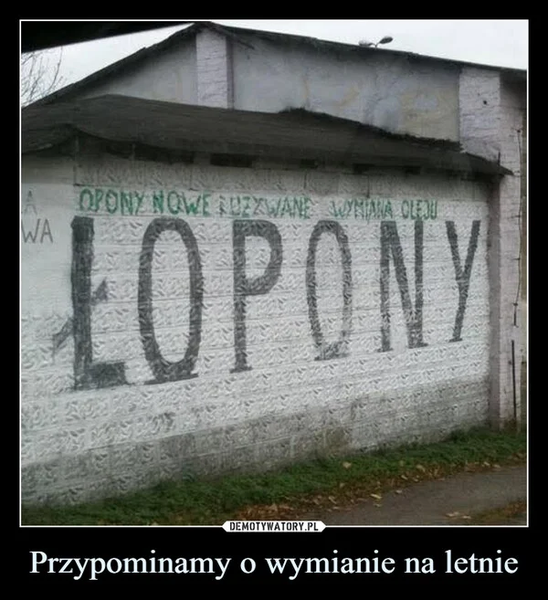 Przypominamy o wymianie na letnie