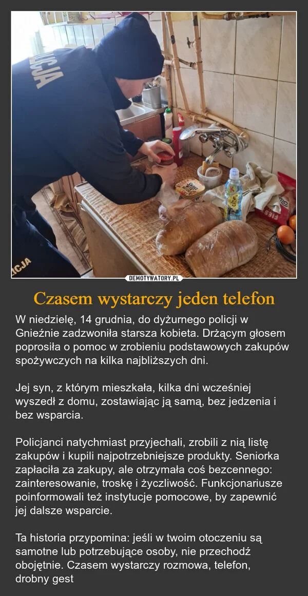 
    Czasem wystarczy jeden telefon