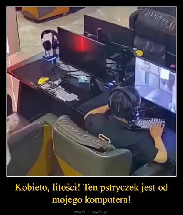
    Kobieto, litości! Ten pstryczek jest od mojego komputera!