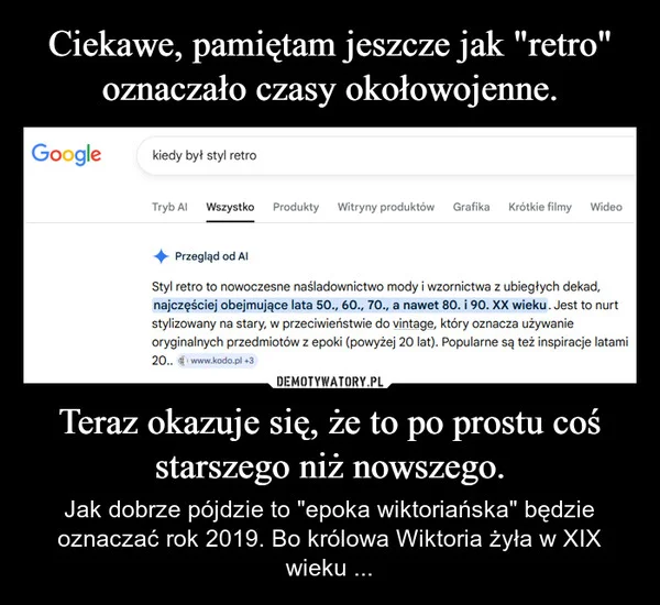 Ciekawe, pamiętam jeszcze jak 