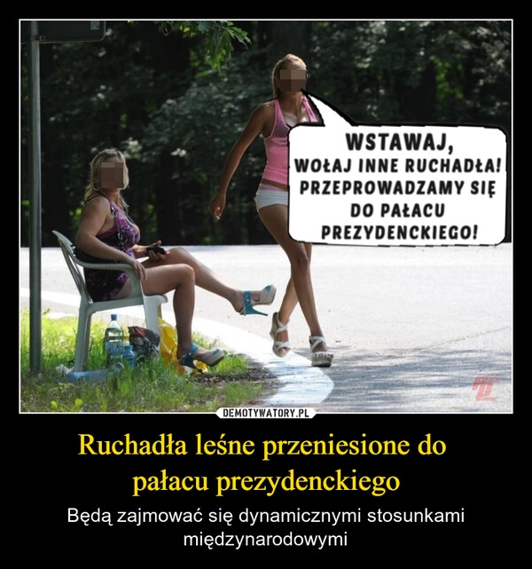 Ruchadła leśne przeniesione do 
pałacu prezydenckiego
