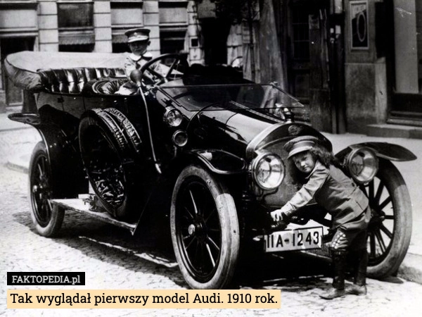 
    Tak wyglądał pierwszy model Audi. 1910 rok.