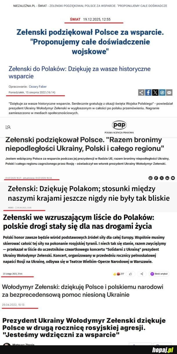 Zeleński podziękuj Polsce !!!