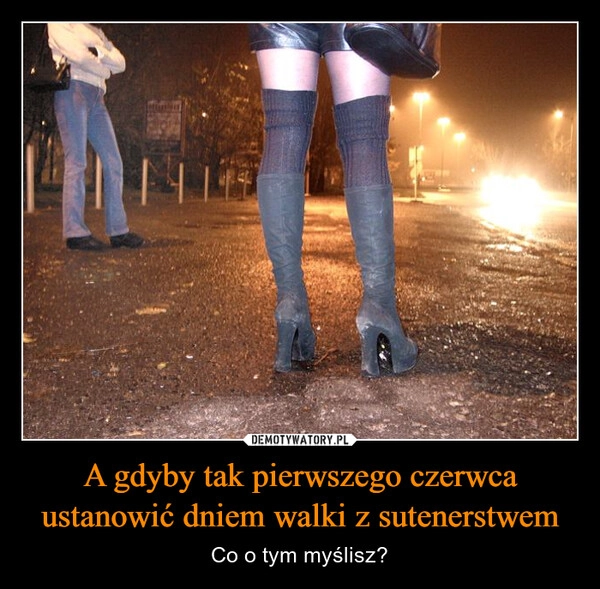 
    A gdyby tak pierwszego czerwca ustanowić dniem walki z sutenerstwem