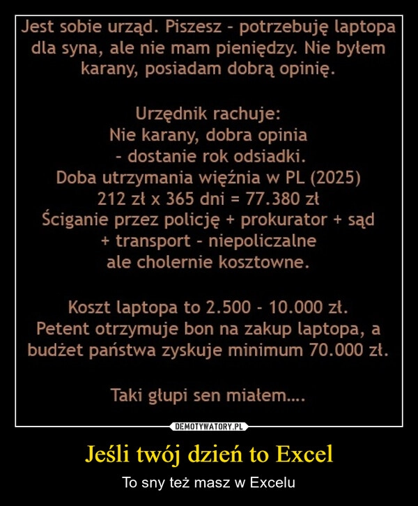 
    Jeśli twój dzień to Excel