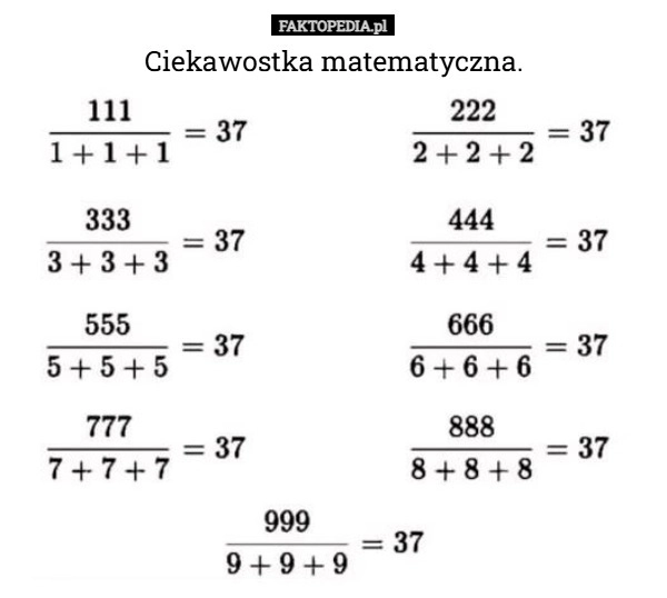 
    Ciekawostka matematyczna.