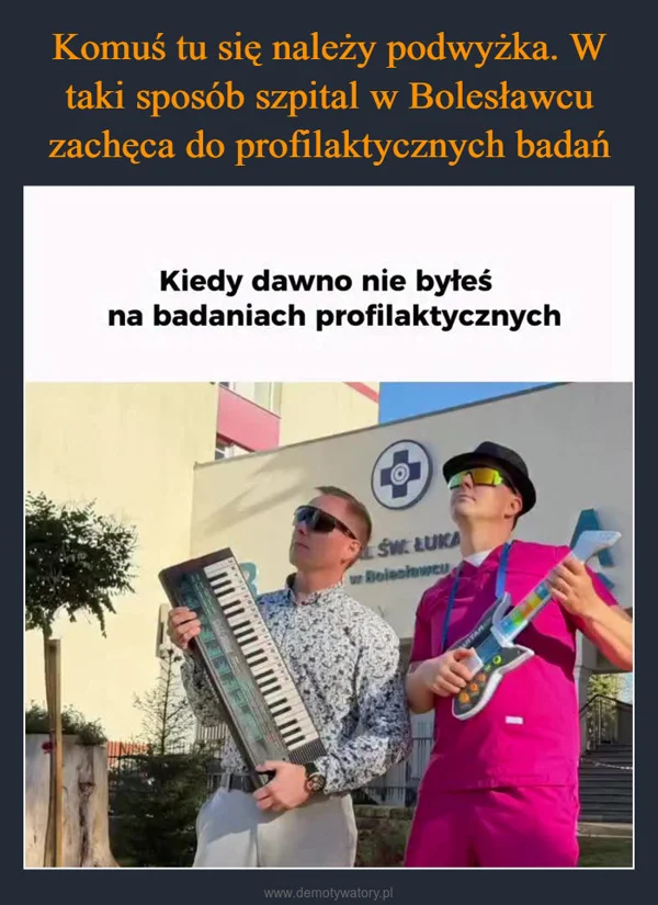 
    Komuś tu się należy podwyżka. W taki sposób szpital w Bolesławcu zachęca do profilaktycznych badań