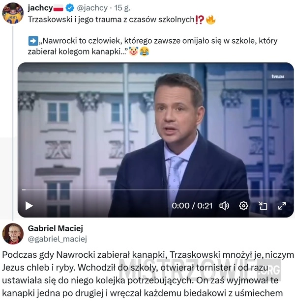 
    Trzaskowski o Nawrockim