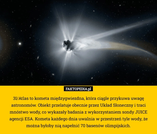 3I/Atlas to kometa międzygwiezdna, która ciągle przykuwa uwagę astronomów.