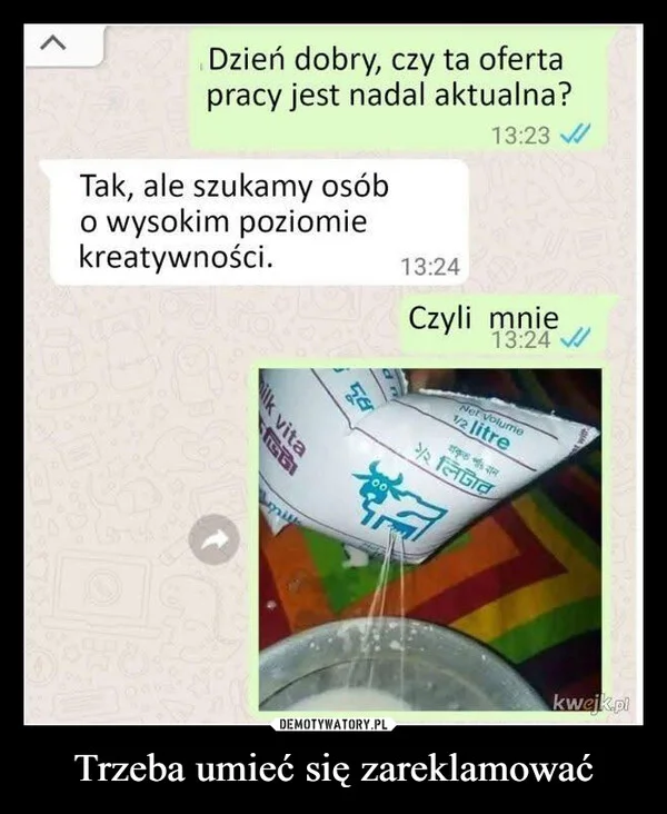 
    Trzeba umieć się zareklamować