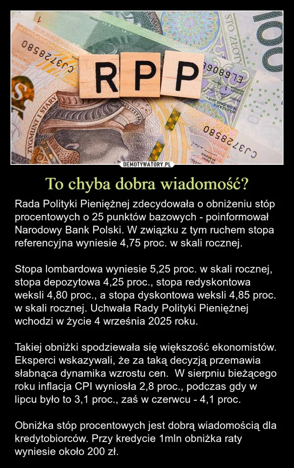 
    To chyba dobra wiadomość?