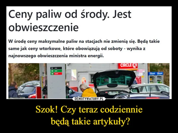 
    Szok! Czy teraz codziennie będą takie artykuły?