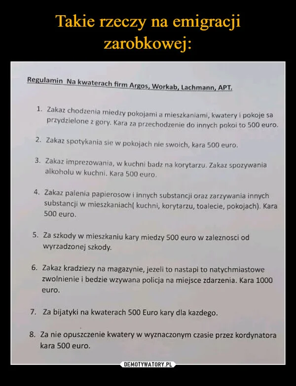 
    Takie rzeczy na emigracji zarobkowej: