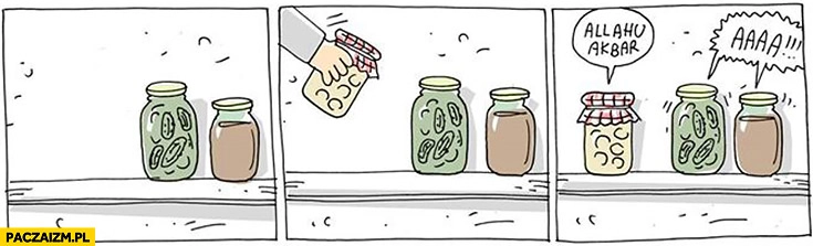 
    Słoik z chustą na wieczku Allahu Akbar Wilq