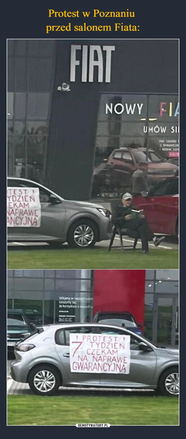 
    Protest w Poznaniu 
przed salonem Fiata: