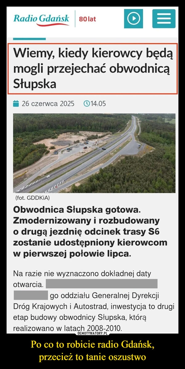 Po co to robicie radio Gdańsk,
przecież to tanie oszustwo