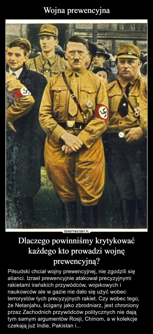 
    Wojna prewencyjna Dlaczego powinniśmy krytykować każdego kto prowadzi wojnę prewencyjną?