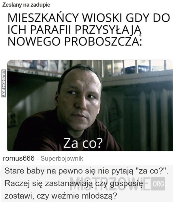 
    Zesłany na zadupie