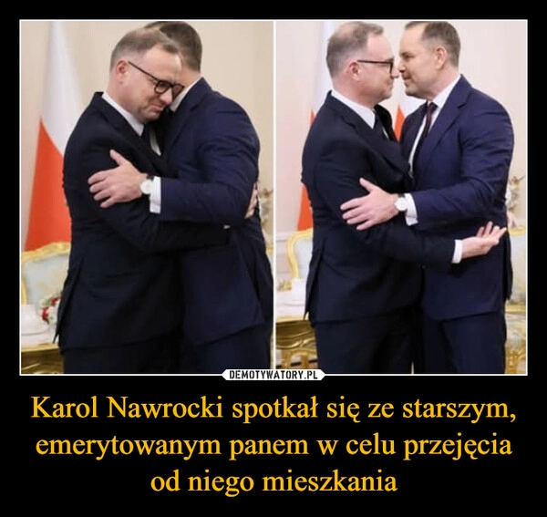 
    Karol Nawrocki spotkał się ze starszym, emerytowanym panem w celu przejęcia od niego mieszkania