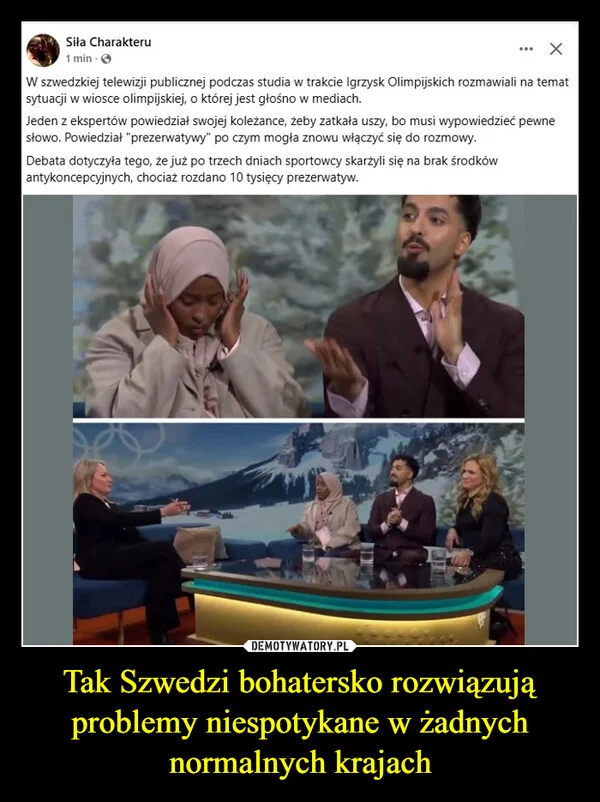 
    Tak Szwedzi bohatersko rozwiązują problemy niespotykane w żadnych normalnych krajach