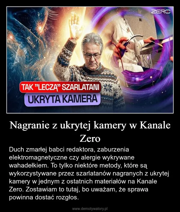 
    Nagranie z ukrytej kamery w Kanale Zero