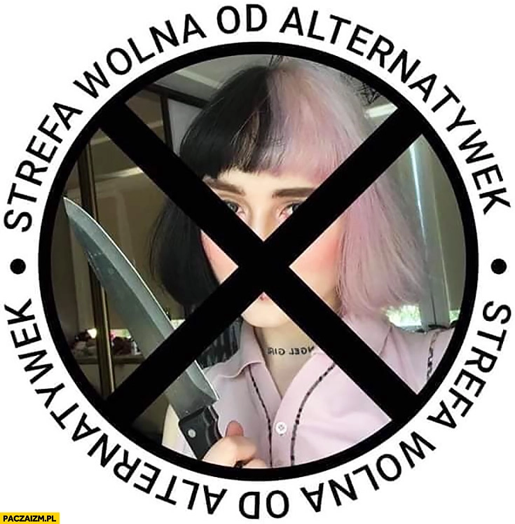 
    Strefa wolna od alternatywek naklejka wlepka