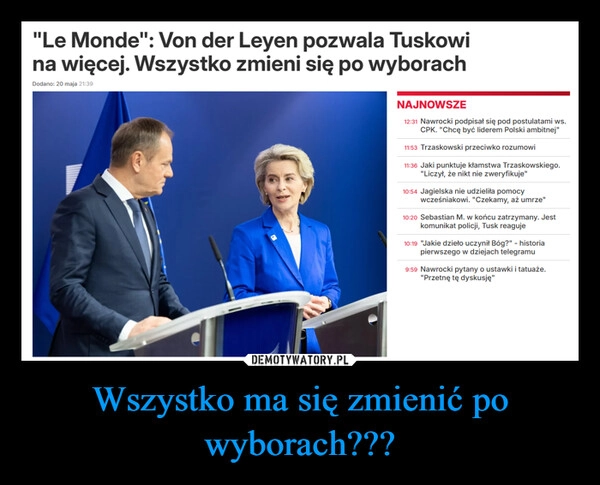 
    Wszystko ma się zmienić po wyborach???