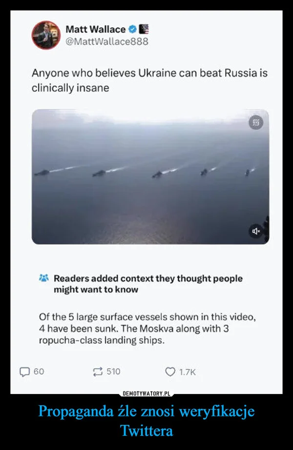 
    Propaganda źle znosi weryfikacje Twittera