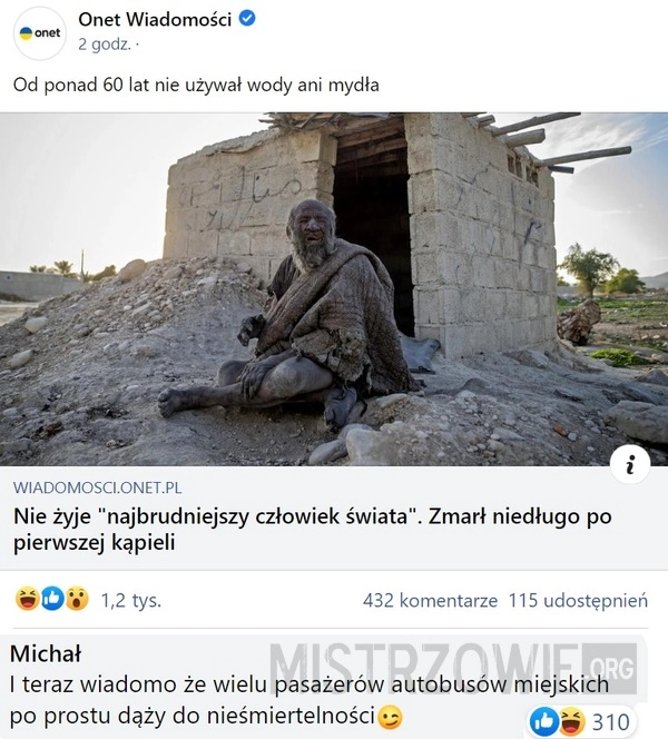
    
			Najbrudniejszy człowiek świata					
