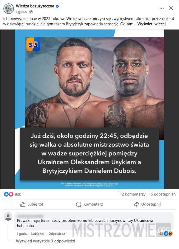 
    Problem z kibicowaniem